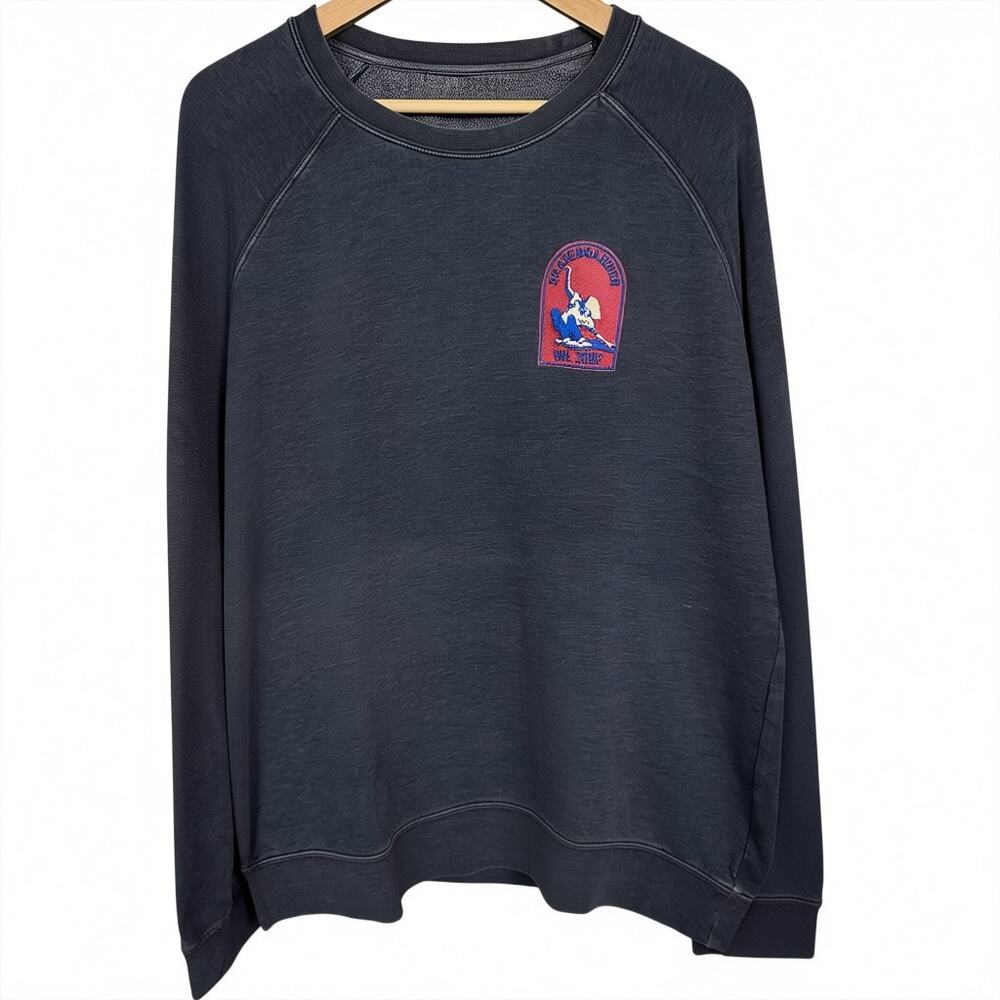 Val Surf Skate LA Mens XL Surf Wave Logo Faded Relaxed Gray Crewneck Sweatshirt